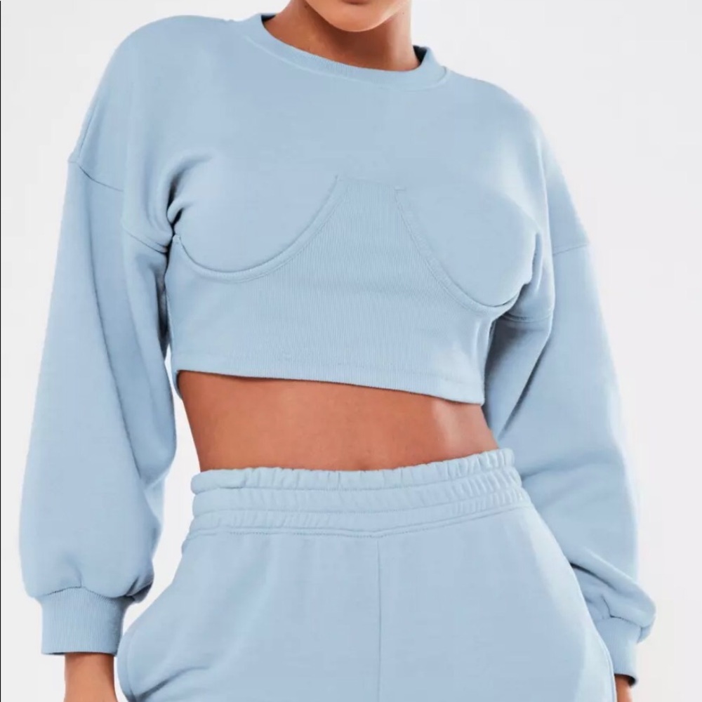 Missguided cropped corset sweatshirt